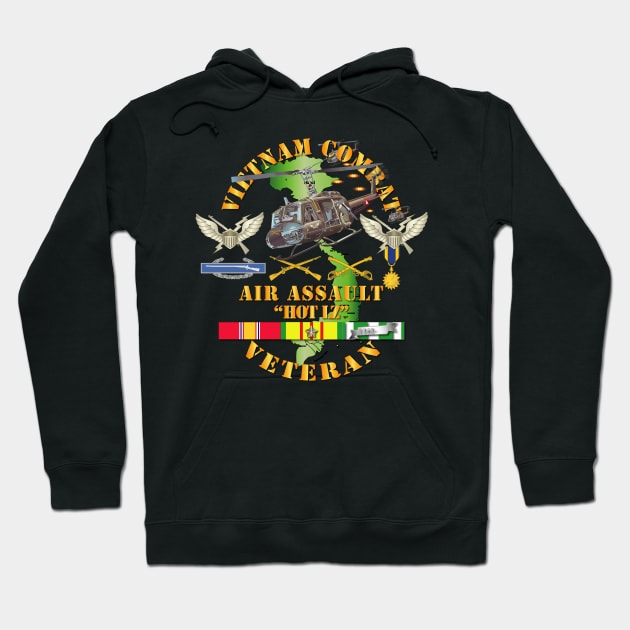 Vietnam Combat Veteran w Helicopter Assault Hoodie by twix123844